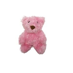 Lil Luvables Fluffy Factory Pink Fuzzy Teddy Bear Plush 5.5 Inch Stuffed Toy